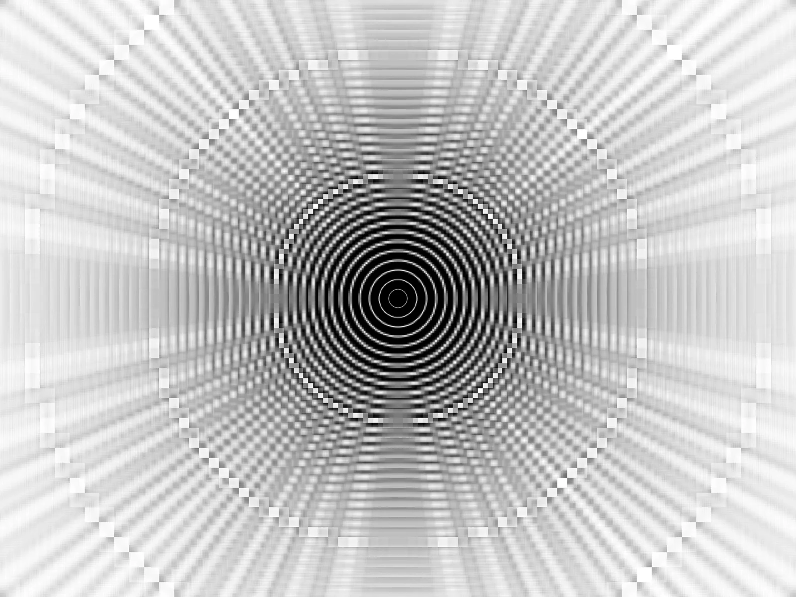 Black-and-white optical tunnel.