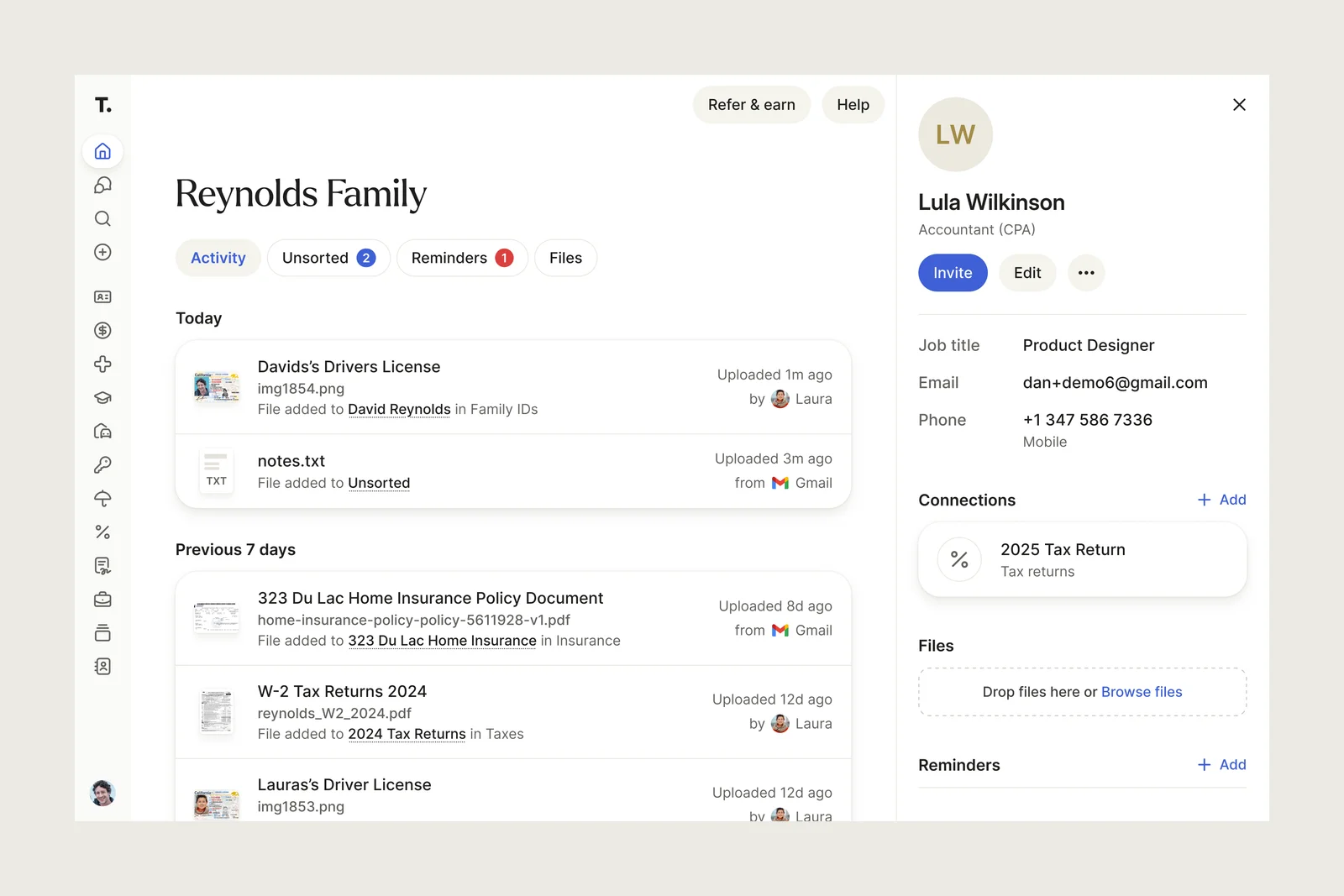 Trustworthy family member details.