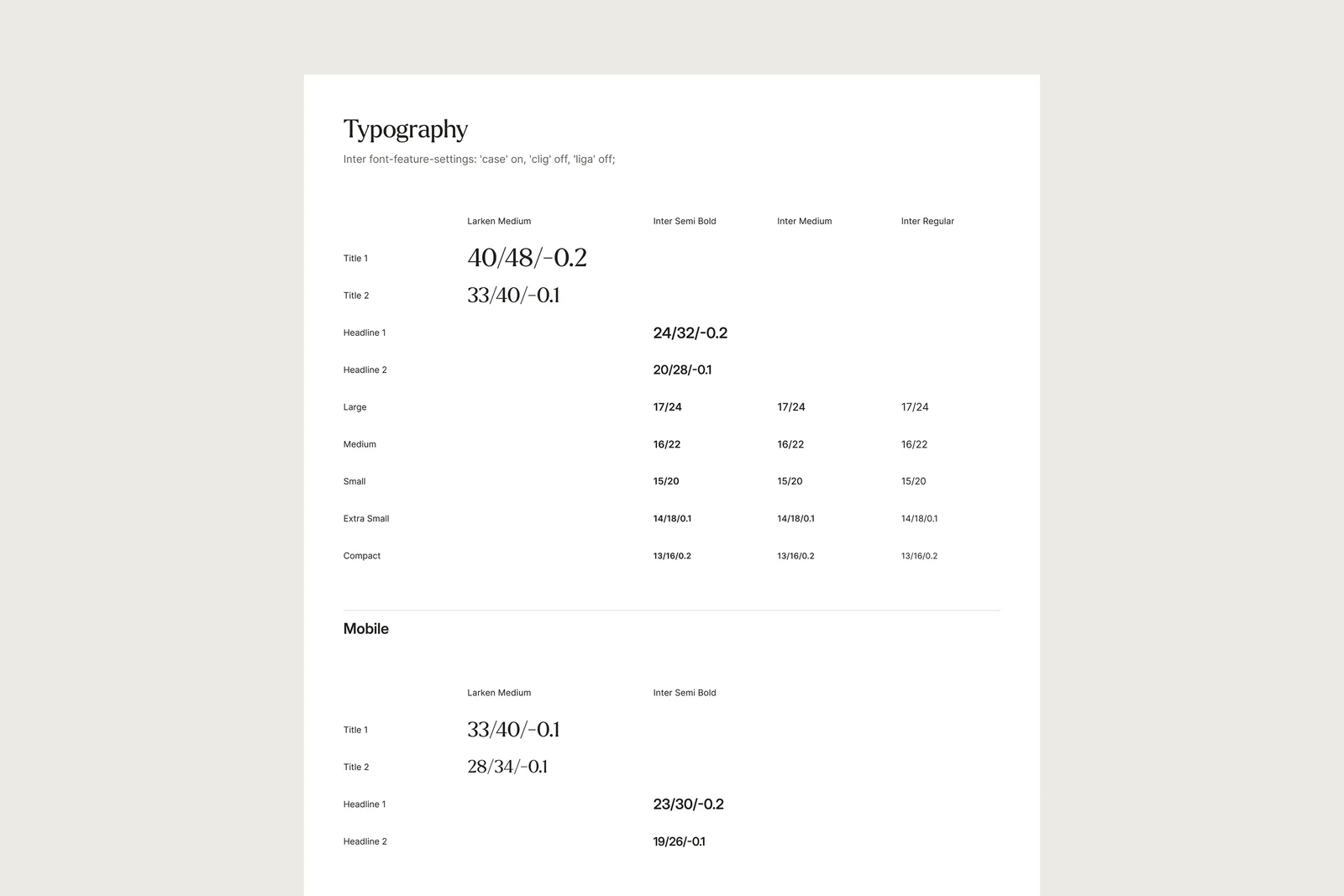 Trustworthy design-system typography scale.